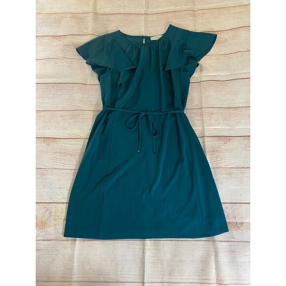 Loft Women's Green Flutter Sleeve Midi Dress - 12 - Picture 6 of 13